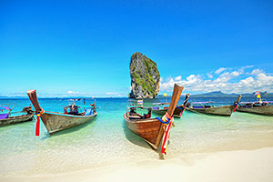 Boats on Phuket beach, Thailand
